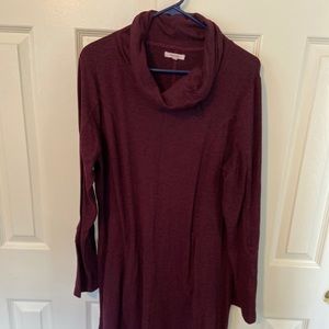 Cowl Neck Plum Dress
